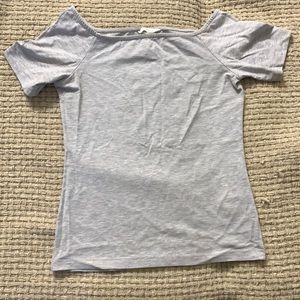 Grey H&M Off the Shoulder Top